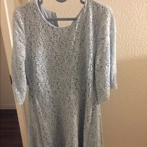 Zara blue lace dress